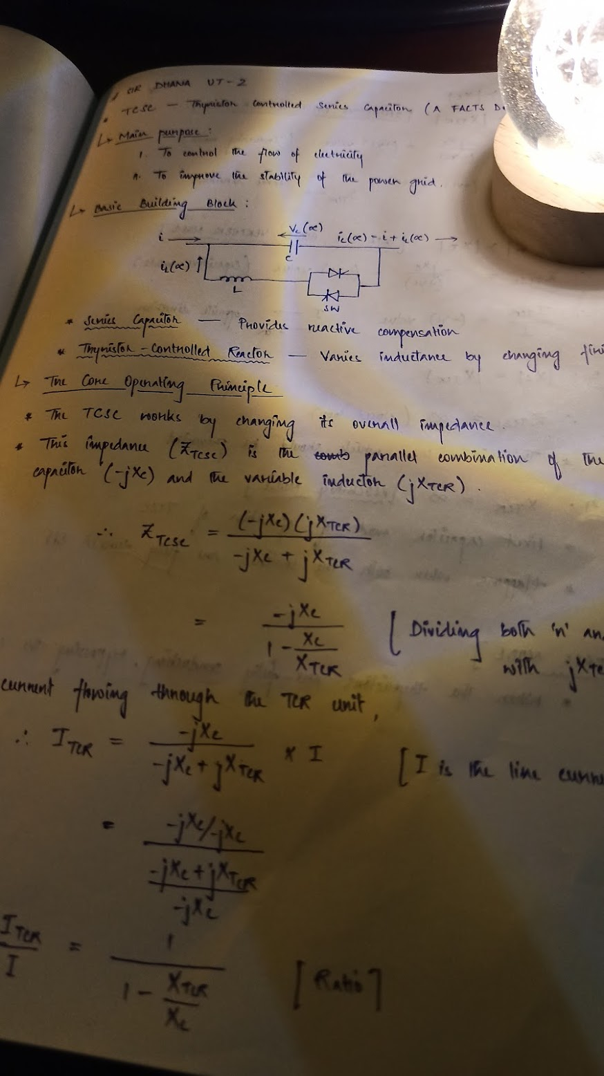 Handwriting sample with colored ink